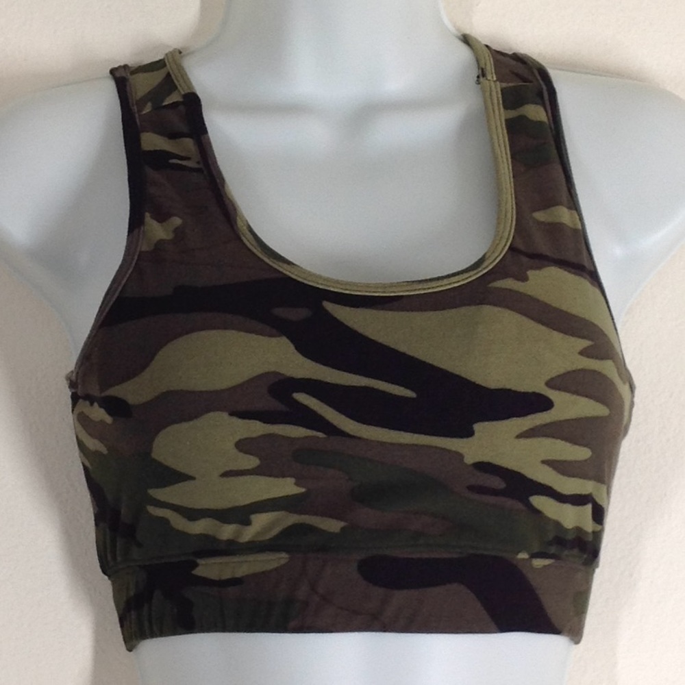 Fit In Brown Camo Sport Bra